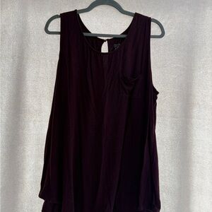 Market & Spruce Dark Purple Tank Top